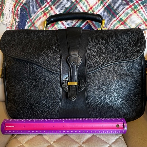 Dooney & Bourke Black Laptop Briefcase Bag with Structured Design - Picture 1 of 6